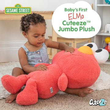 Kids Preferred Elmo Sesame Street Toys Jumbo Stuffed Animal, Developmental Toys For 1 Year Old, Elmo Plush