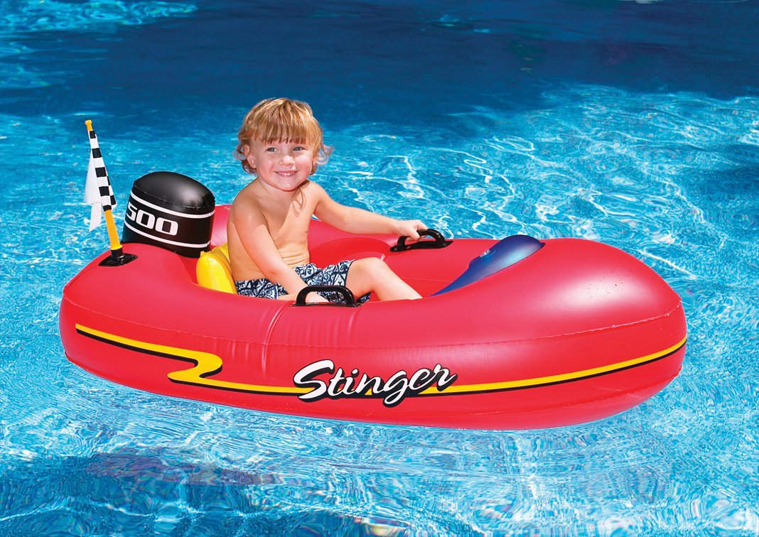 Swimline Speedboat Inflatable Kids Float, Red