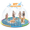 16FT Toffos Large Splash Pad, Sprinkler for Dogs and Kids, 0.5mm Thickened Durable and Foldable Large Pool, Colorful Summer Outd
