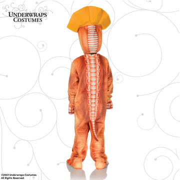 Underwraps Unisex Child Children'S T-Rex Dinosaur Printed Jumpsuit Costume, Yellow, X-Large Us