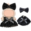 17cm Doll Clothes Set enhanced Jeans & Knitted Sweater Outfit for 17cm 15cm Dolls Cute Dress Up Fashion No Doll Included (Black Dress 17cm/15cm)