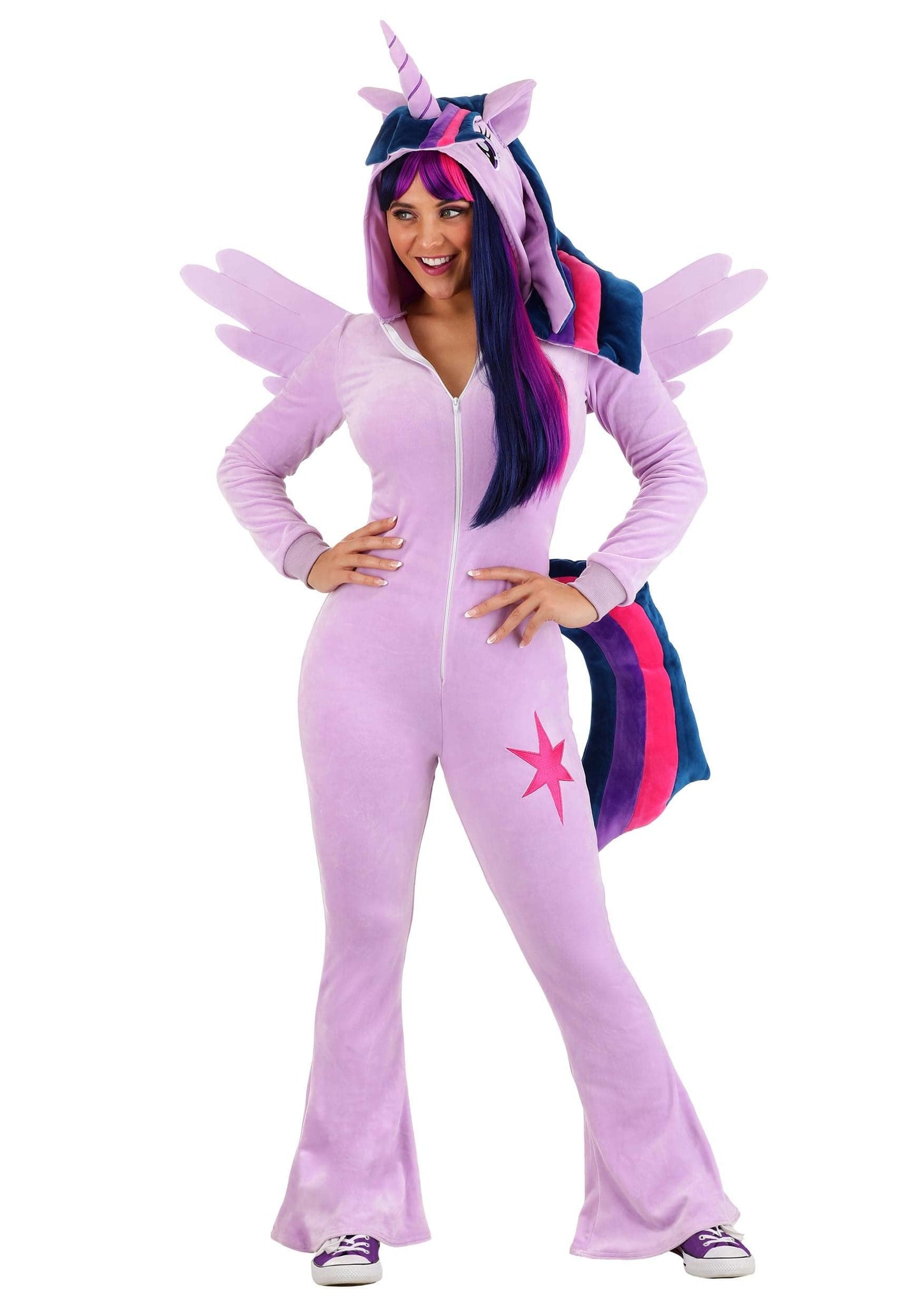 Fun Costumes Womens My Little Pony Twilight Sparkle Costume, Winged Unicorn Jumpsuit - X-Large - Purple