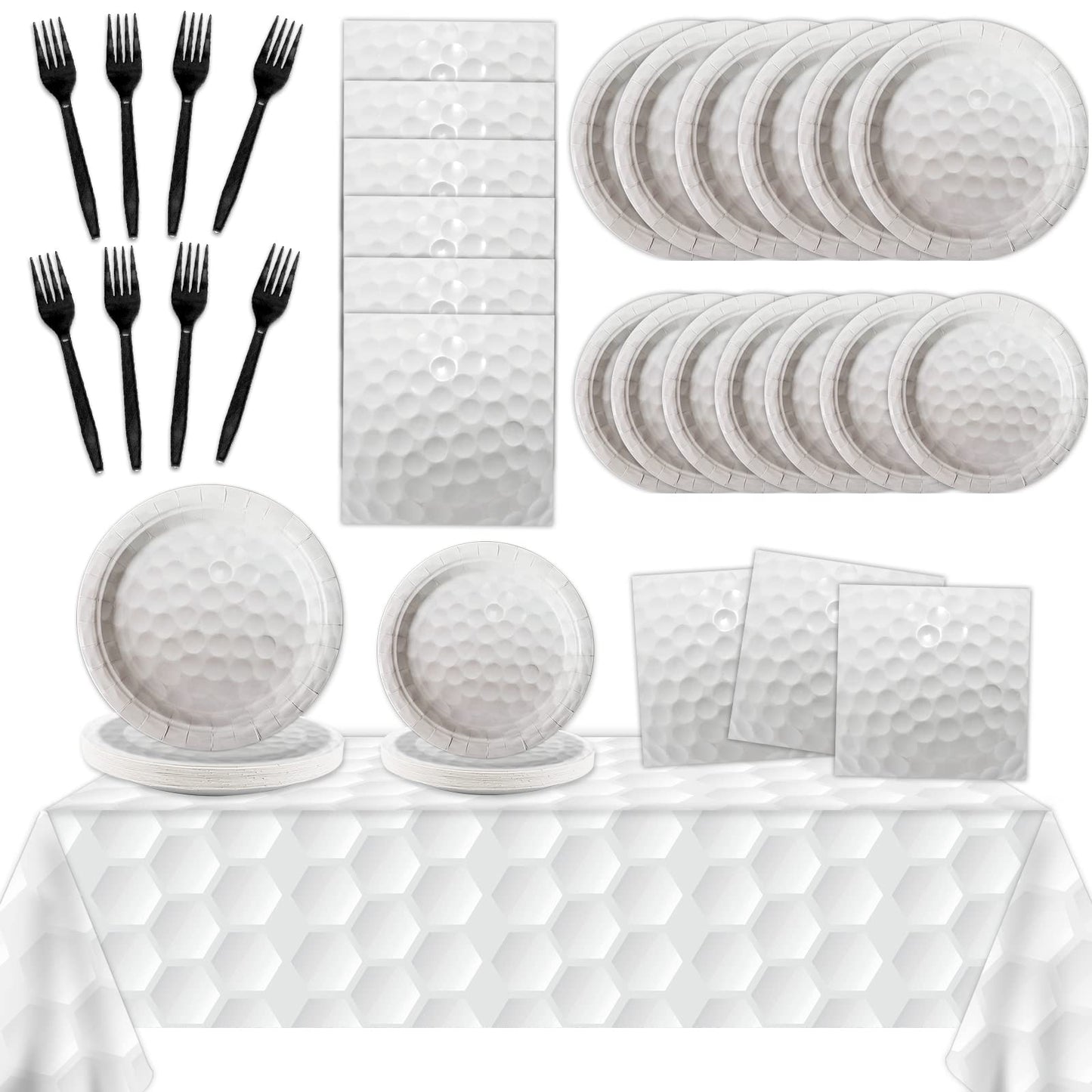 24 Guests Golf Party Supplies Plates Napkins Tablecloths Golf Birthday Decorations Sports Theme Disposable Tableware Set Party D