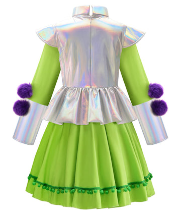 Relibeauty Alien Costume For Girls Costume Kids Halloween Toddler,6-7/130