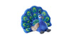 Wild Republic Cuddlekins Eco Mini Peacock Plush Toy, 8-Inch, Blue, Made from Recycled Bottles, Model 28547