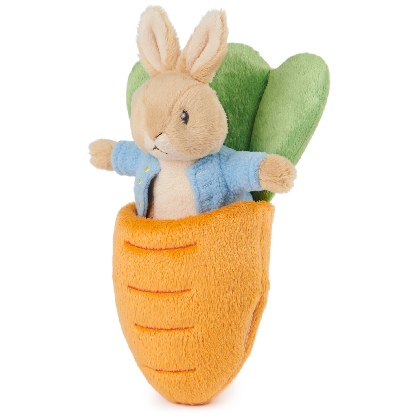 Gund Beatrix Potter 2-In-1 Peter Rabbit With Carrot Plush Playset, Bunny Stuffed Animal For Ages 1 And Up, Orange/Blue, 7