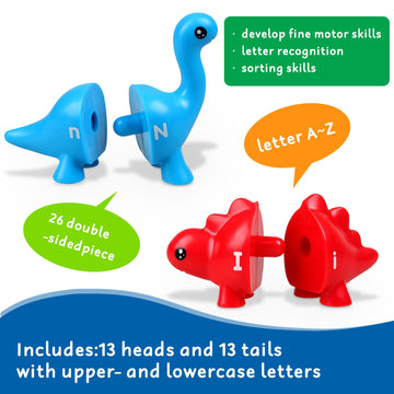 Anzimo Toddler Dinosaur Montessori Toys For 1 2 3 4 Year Old Boy Girl Birthday Gift - Kids Preschool Learning Activities Educati