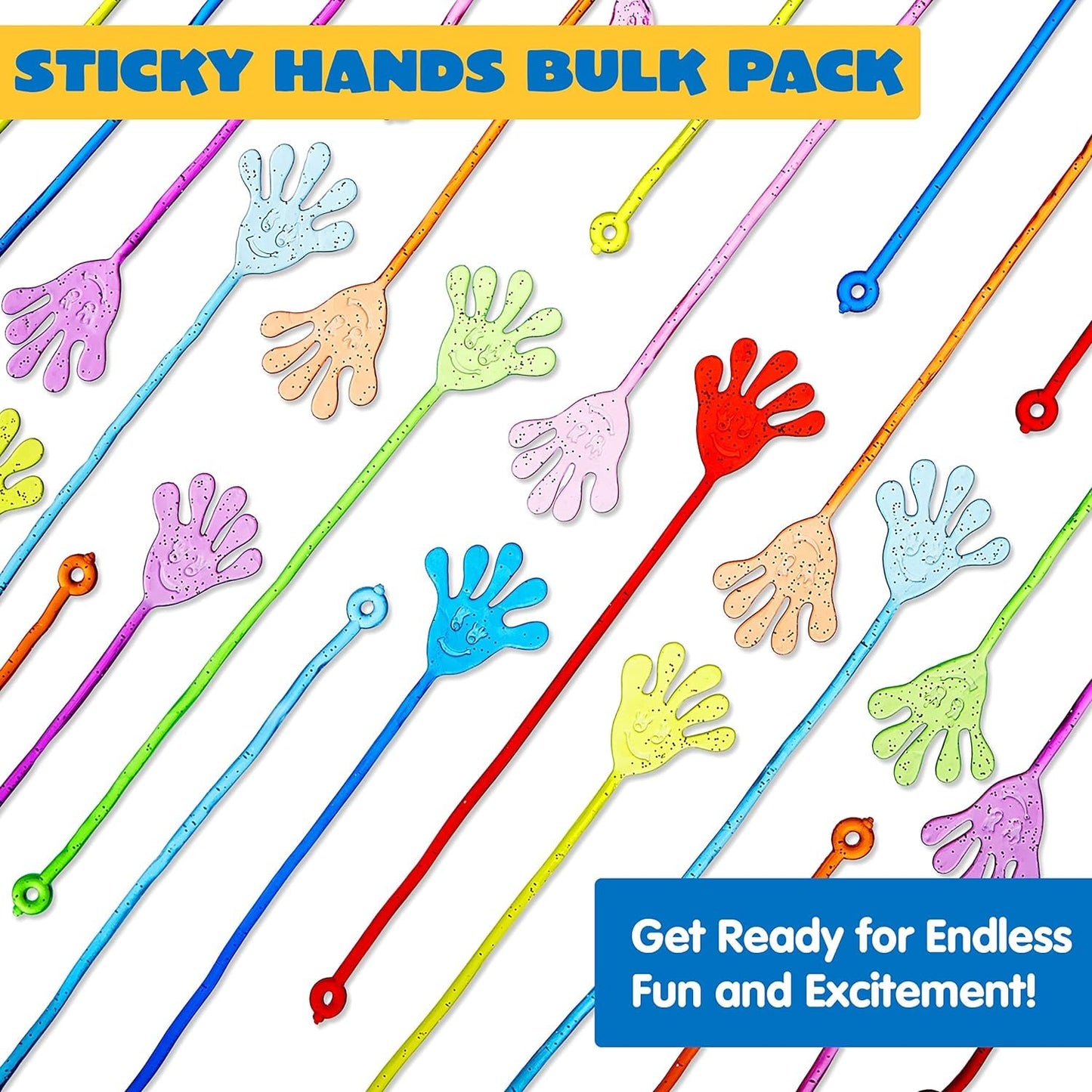 Joyin 120Pcs Sticky Hands Party Favors, Party Table Favor Set For Kids, Holiday Traditions, Xmas Gift, Bendy Tube, Bendy Tubes, Extreme Stretch Fidget, Fun Fidget Toys