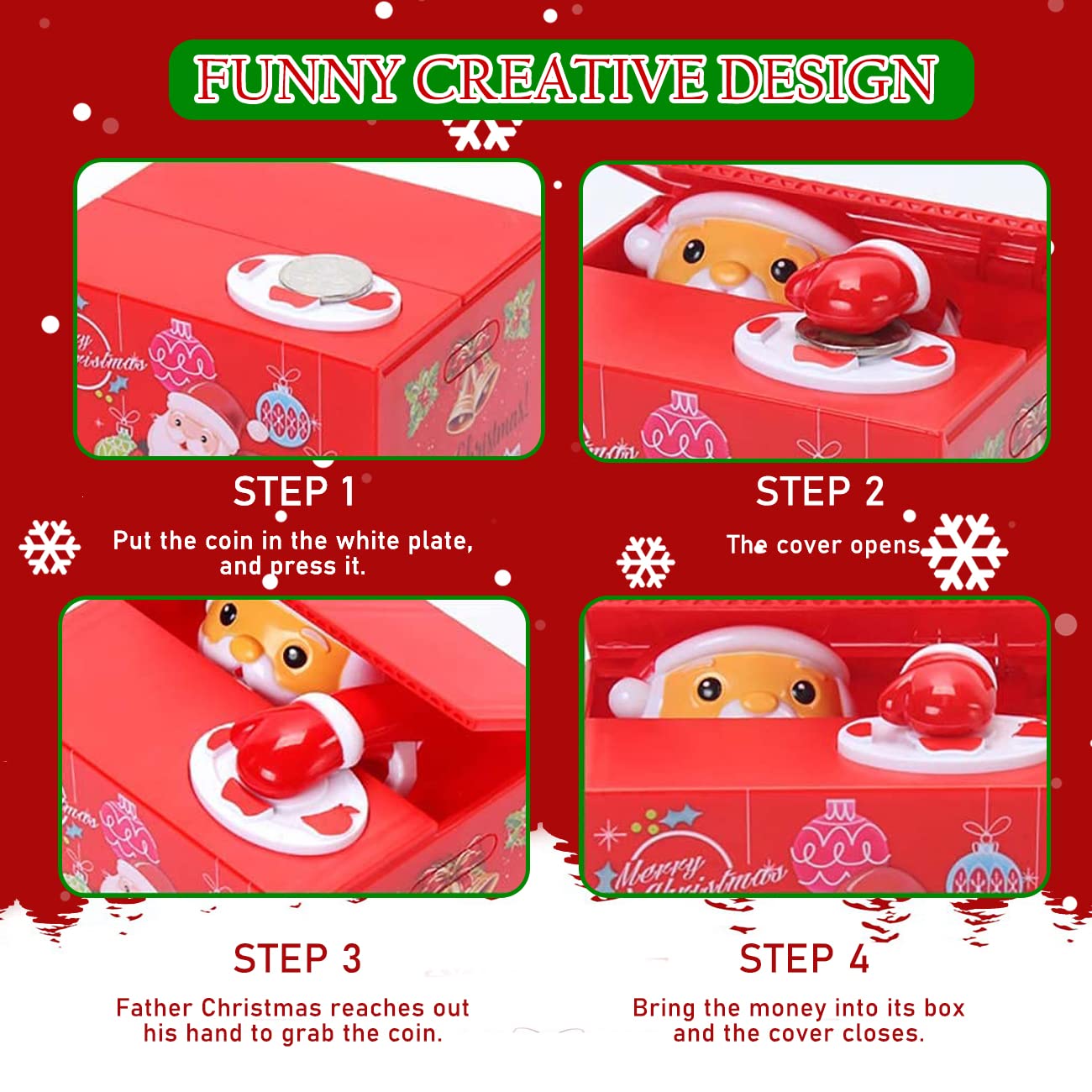 Piggy Bank Steal Coin Box Electronic Money Bank Cute Money Saving Box With Smart Voice Prompt, Great Gift For Boys Girls Kids In