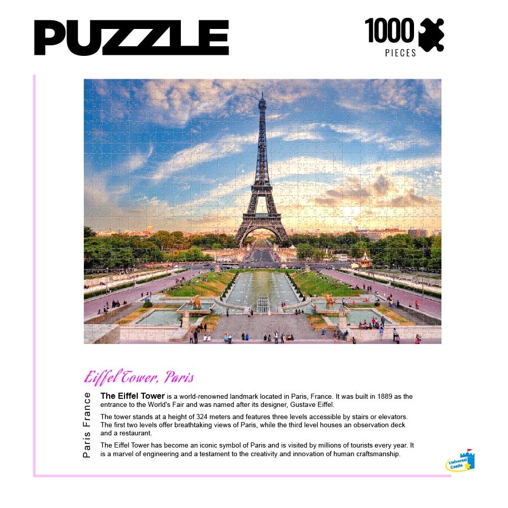 Universal Castle 1000 Pieces Jigsaw Puzzles For Adults Landscape Panorama Europe Landmark Photo Classic Impossible Puzzle Toys (