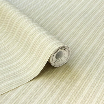 Iland Originality Dollhouse Wallpaper 39 * 15.7 Inch, Dollhouse Accessories On 1:12 Scale Or 1:6 Scale (Striped Yellow-Brown)