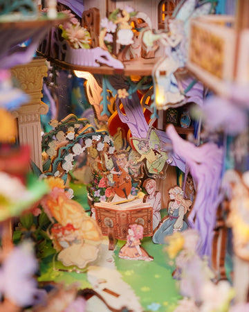 Tonecheer Tonecheer X British Library Diy Book Nook Kit,Shakespeare 3D Wooden Puzzle For Adults,Miniature House Booknook Bookshe