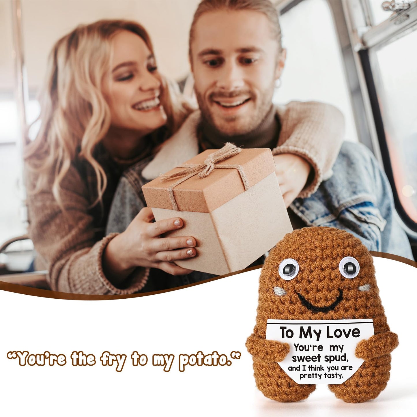Weyon I Love You Gifts, Romantic & Naughty Crochet Potato For Him Her, Husband Boyfriend Bf Gift From Wife Girlfriend Gf, Best F
