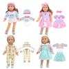 Dc-Beautiful 8 Pcs Dolls Clothes And Accessories For 18 Inch American Doll, Total 4 Complete Set Of Doll Clothing, Including Doll Outfit Dress Jumpsuit Hat Hairband