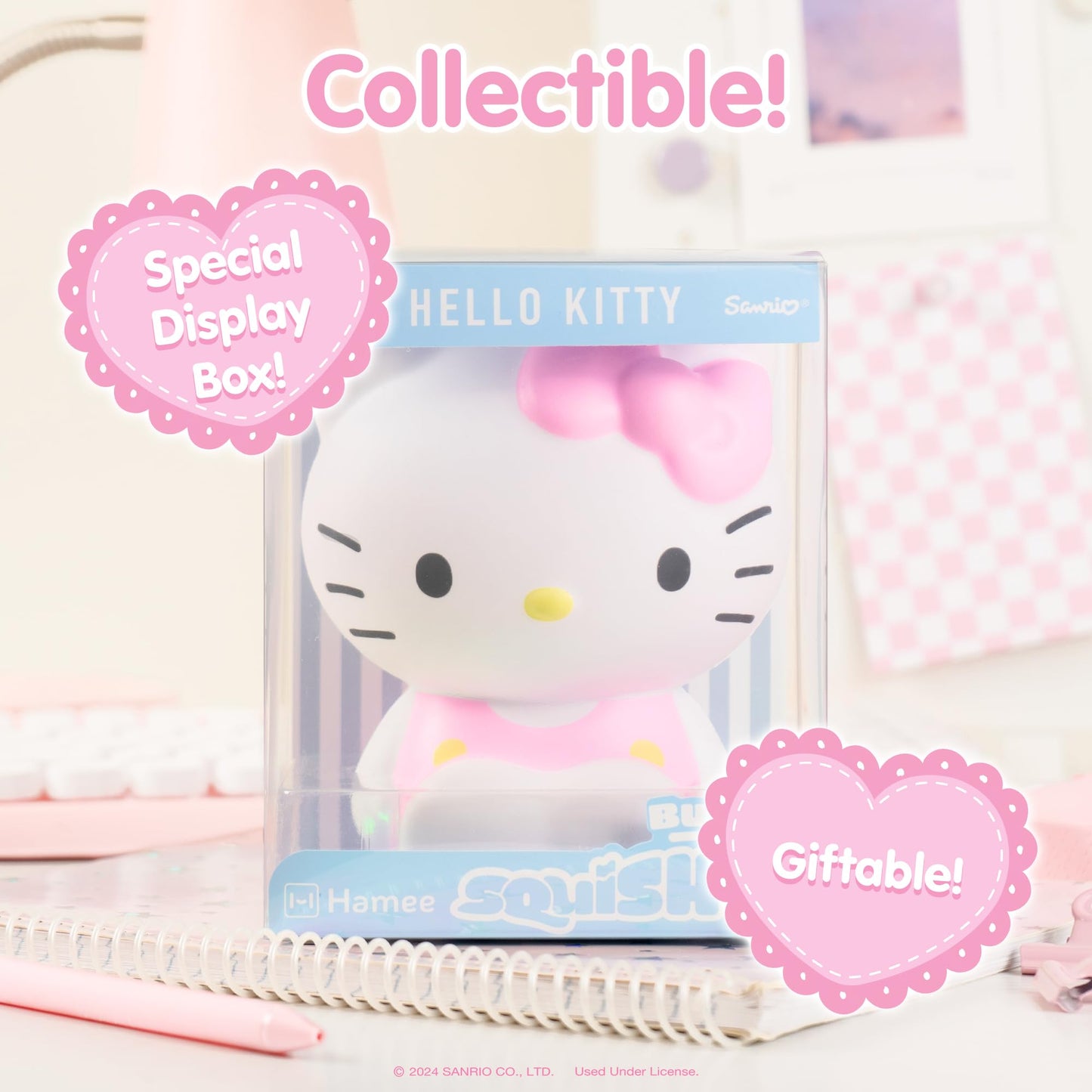 Hamee Sanrio Pastel Jumbo Squishy Toy Slow Rising Cute Squishu Buddy Birthday Gift Bags, Party Favors, Gift Basket Filler, Stress Relief, Adorable, And Fun - Hello Kitty