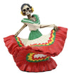 Ebros Dia De Los Muertos Danza De Dama Day Of The Dead Red Matador Lady Skeleton Dancer Statue 5.25' High Sugar Skull Vivas Calacas Decor Figurine For Halloween Prop Gothic Collectible