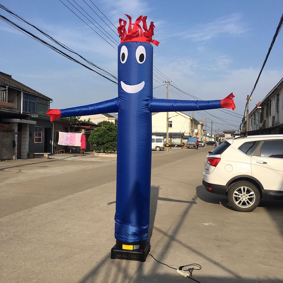 20Ft Advertising Inflatable Tube Man Blow Up Giant Waving Arm Fly Puppet Christmas Halloween Decorative Signs For Business Store Party Club-Designed For 18' Blower(Not Include)