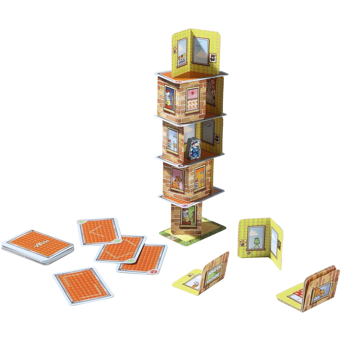 Haba Rhino Hero Game - Card Games For Kids, Ideal For Ages 5 & Up - The Heroic Rhino Hero Stacking Card Game Adventure - Triple Award Winner