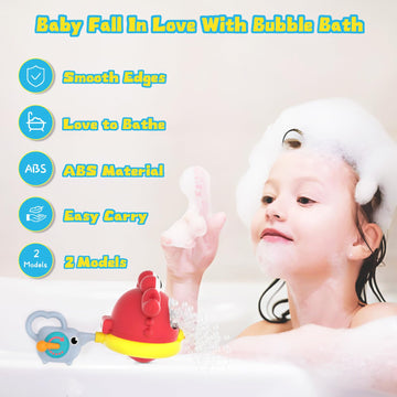 Baby Bath Toys For Toddlers, Crab Bath Toys For Toddlers For 1 2 3 4 5 Kids, Bath Bubble Maker No Battery Required Baby Kids Bat