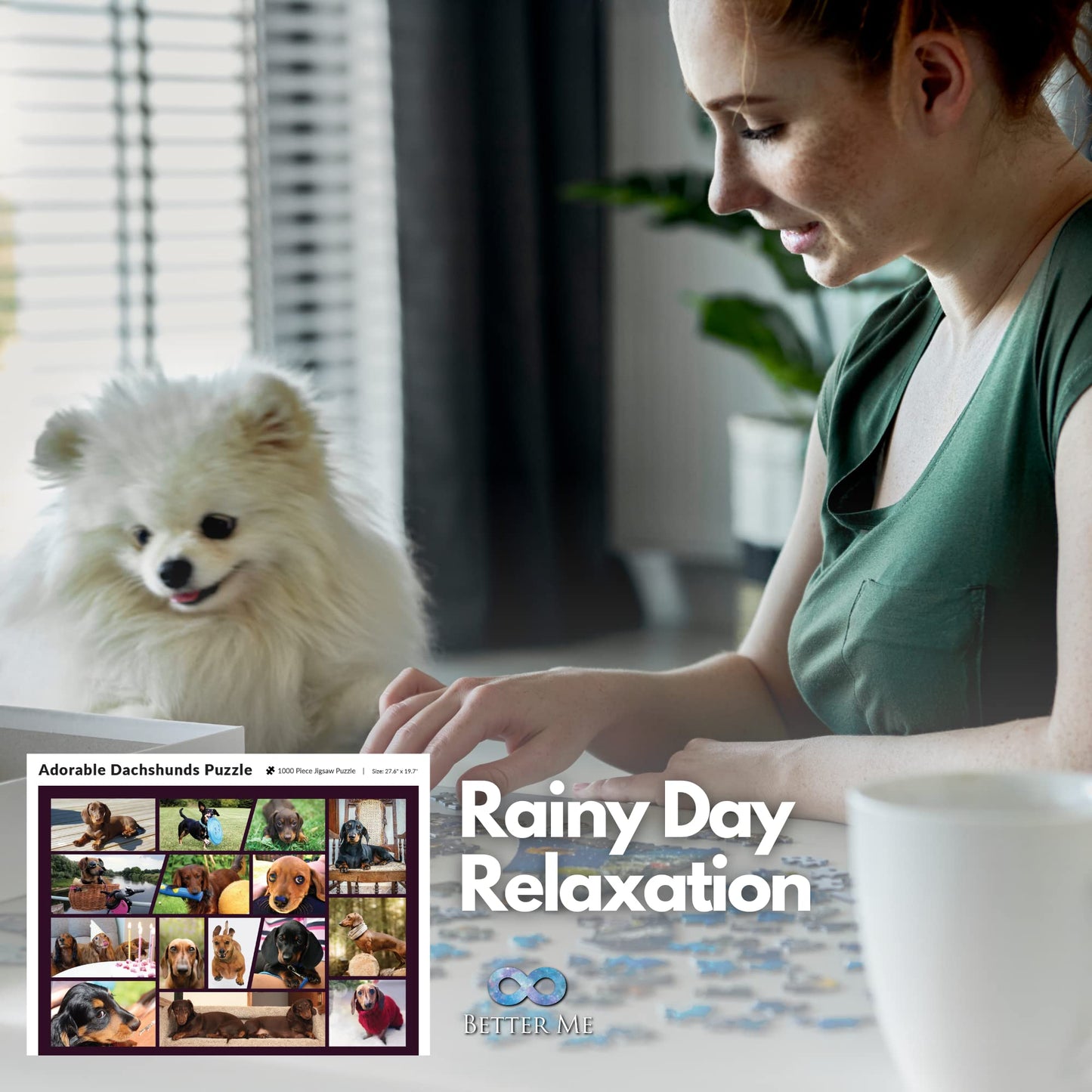 Better Me Dachshund Dogs Jigsaw Puzzle – 1000 Piece Puzzle For Adults & Teens, Perfect Dog Gift For Dachshund Lovers, Doxie Dad & Doxie Mama (1000 Pieces)