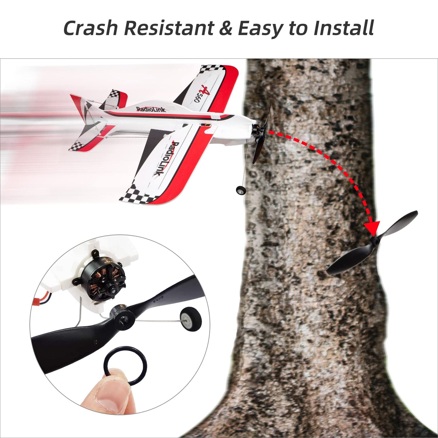 Radiolink A560 Original 2Pcs 8'' Propellers GEMFAN 8038 CCW Wing Props Replacement Accessories for RC Drone, Airplane (Set of 2)