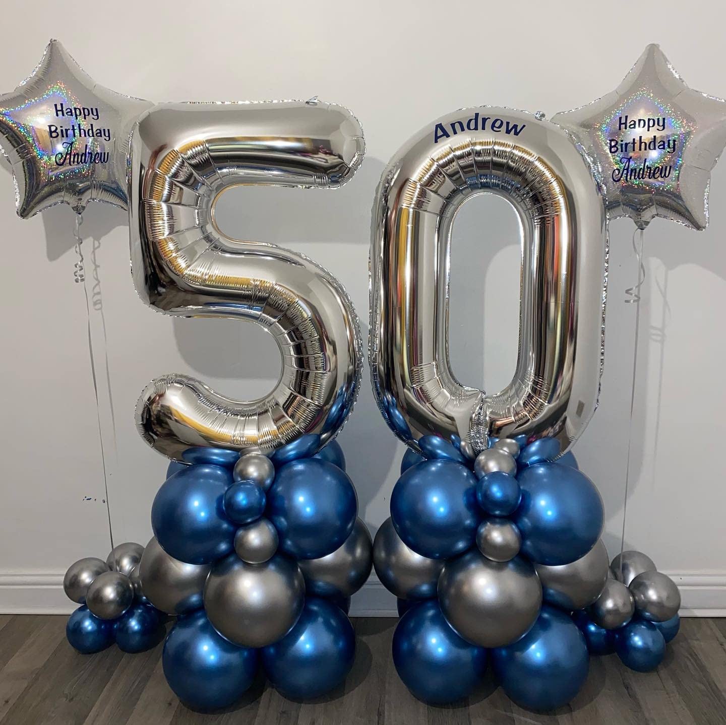 40 Inch Silver 50 Number Balloons Giant Jumbo Huge 50 Foil Mylar Helium Number Digital Balloons Silver Birthday Mylar Digital Ba
