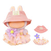 Satakara Doll Clothes Set for 17cm Dolls (6.7 inch) - Kawaii Purple Flower Outfit with Matching Hat Party Clothing Accessories (STK03)