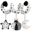 Gkdoms Baby Spiral Hanging Stroller And Car Seat Toys Black And White High Contrast Sensory Toy Newborn Plush Activity Toys Party Favors Quality Baby Gifts For Baby Shower -Bug