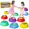 Stepping Stones for Kids, 10 Lighting Non-Slip Balance Stones for Toddlers Age 4-6 up to 70 LBS, Indoor & Outdoor Toy Gift for B