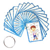 Santsun Set Of Body Parts Kid Flashcards - Educational Learning Picture & Word Card Flashcards Body Parts-The Flash Hole-Punched