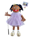 Rodayna 25 , Black Girl, Full Body, Ventriloquist Style Puppet,Hand Puppet