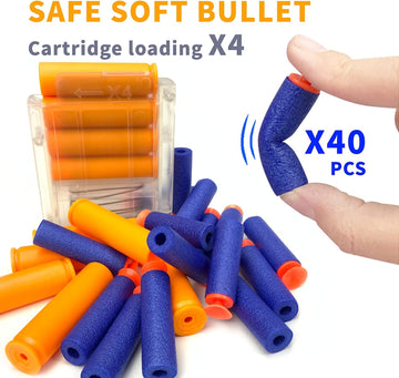 AGM MASTECH AWM Shell-tossing Blaster Set 40 Official Foam Darts 12 Shells 2 Magazines. Fun Playset for Boys Girl Kids and mature-themeds (Green)