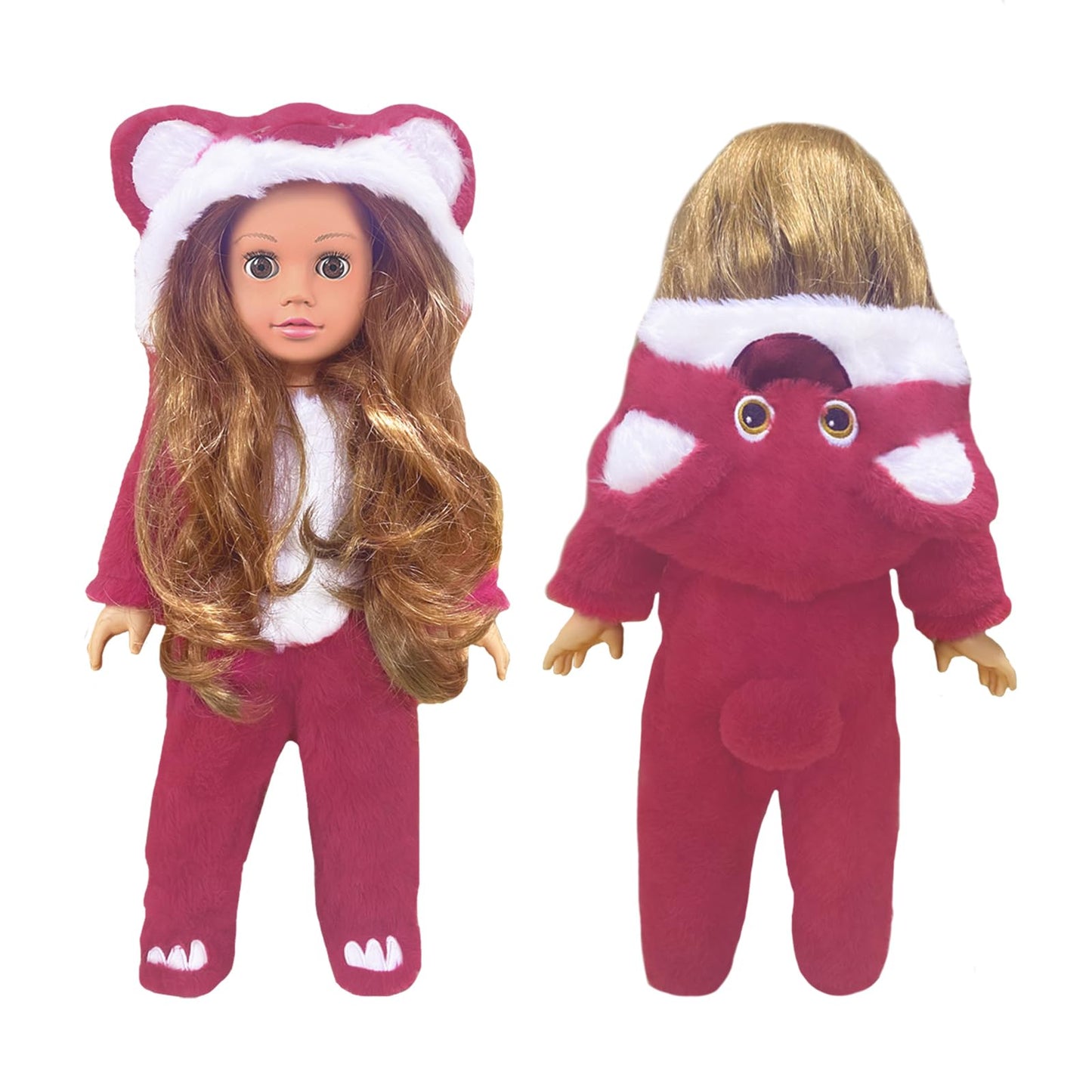 18 Inch Doll Clothes - Onesie Pajamas Fit 18 Inch Girl Doll And More (2Set)