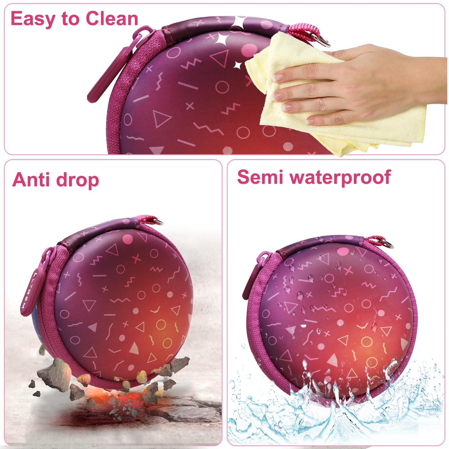 Ltgem Case Compatible With Tamagotchi Pix/Tamagotchi Original/Tamagotchi Nano X/Tamagotchi Hello Kitty/Tamagotchi Uni,Protective Carrying Electronic Pets Case With Lanyard Neck Strap(Purple)