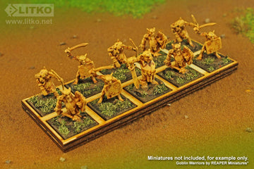 Litko Formation Trays | Compatible With Oathmark | Infantry | Rank & File | Skirmish (20Mm Square Bases, 5X2)