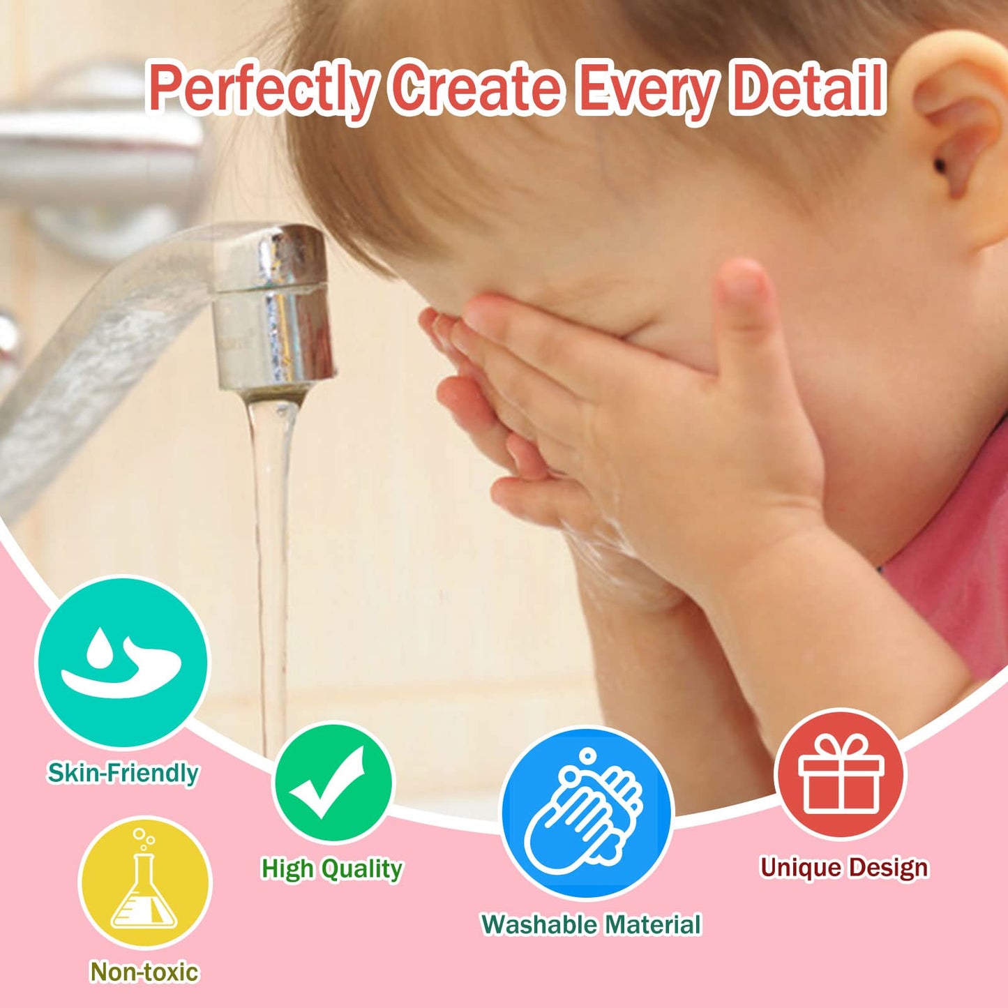 Mebtmel Heart Shape For Kids Makeup Kit, Real, Non Toxic, Washable Make Up For Girls Kids
