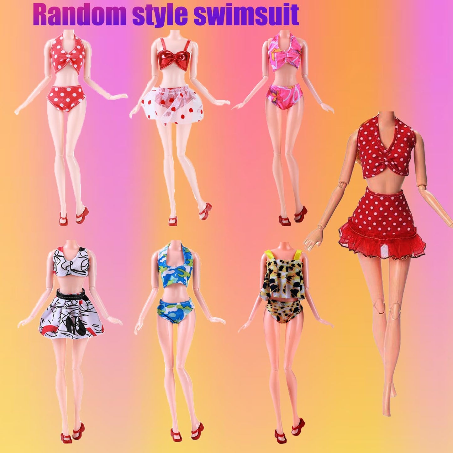 98 Pcs Doll Clothes And Accessories For 11.5 Inch Doll, Wedding Gowns, Evening Dresses, Slip Dresses, Bikini Swimsuits, Set Casual Outfit Top And Pant Birthday For Girl Age 4-6 7-13