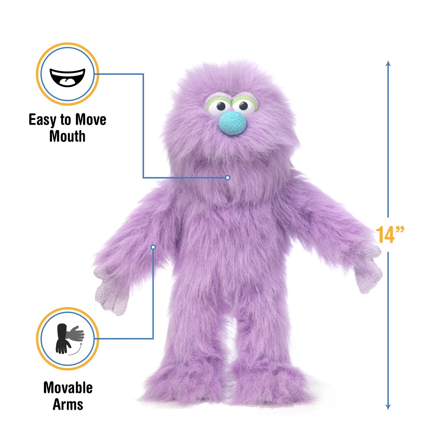 14' Purple Monster, Hand Puppet
