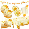 Boho Sun-Theme Birthday Party Supply Set; Complete Baby Shower Decorations With Sunshine Disposable Paper Plates, Cups, Tableclo
