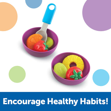 Learning Resources New Sprouts Fresh Fruit Salad Set - 18 Pieces, Ages 18+ Months Pretend Play Food for Toddlers, Preschool Lear