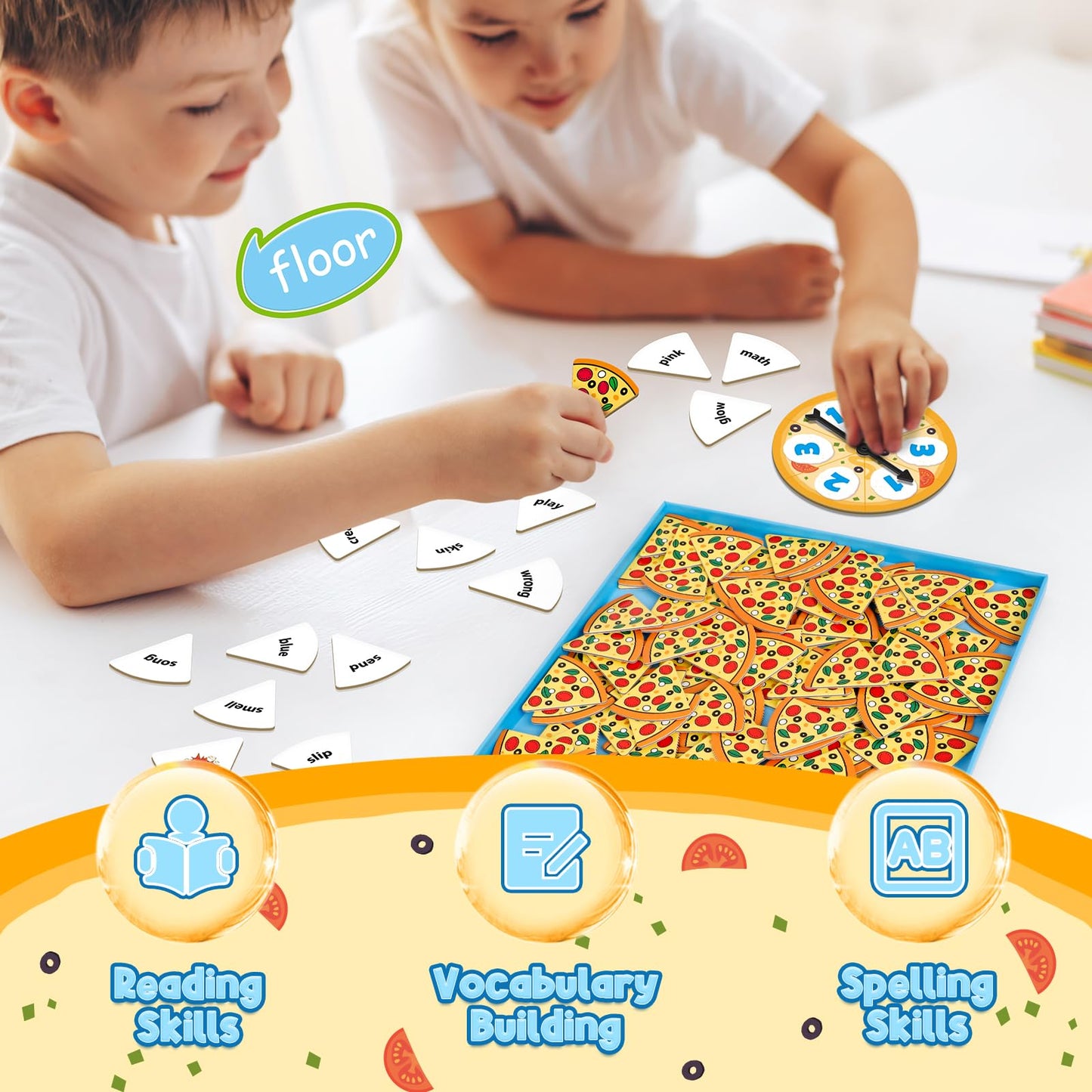 Kasfalci Blends & Digraphs Word Games,Phonics Games,Flash Cards,Speech Therapy Toys For Toddlers Kids,Learn To Read,Reading Lear