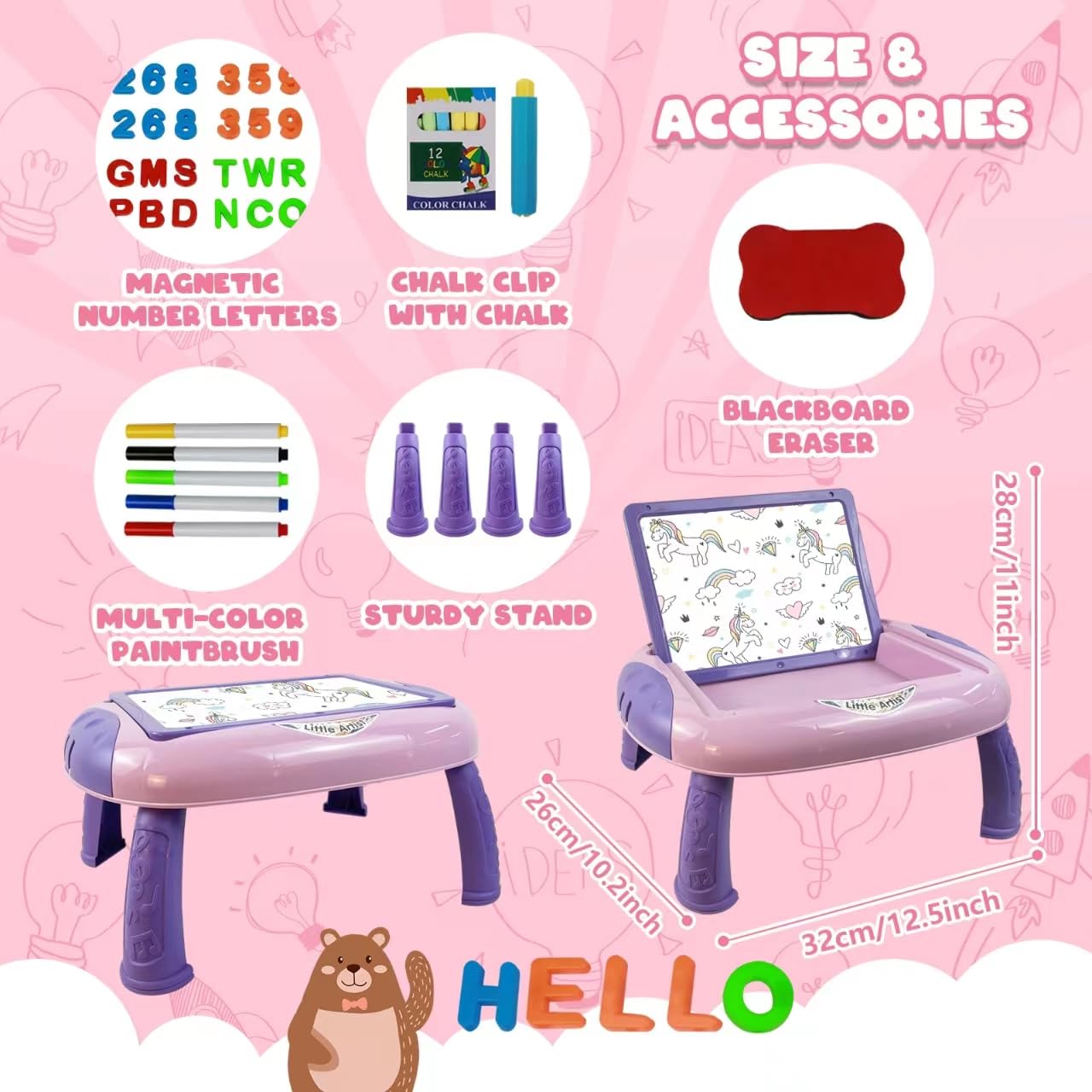 Cokzer Toys For 1-3 Year Old Girls, Toddler Girl Toys With Magnetic Letters And Numbers, Learning And Educational Toys For 1 2 3