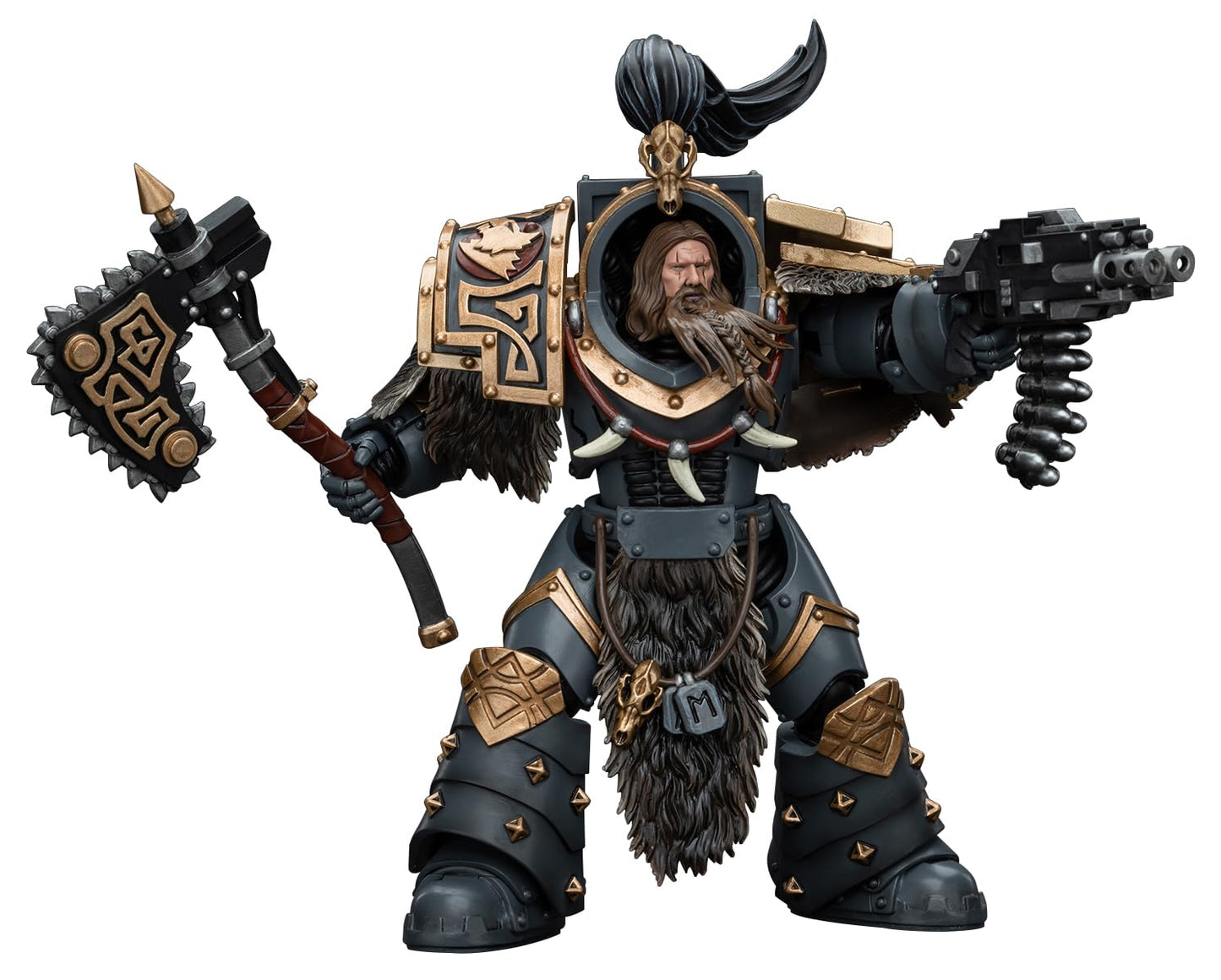 Joytoy Warhammer 40K 1/18 Action Figures, Space Wolves Varagyr Wolf Guard Squad Varagyr Terminator 2 Perfect For Collectors & De