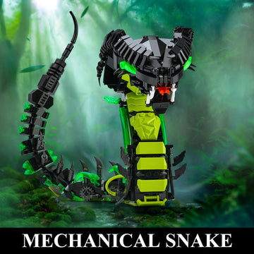 Mechanical Snake Building Sets Creative Snake Animal Collection Toy mature-themed Home or Office Decor STEM Building Toy Gift for Teens Girl and Boys 8-14 (689PCS)