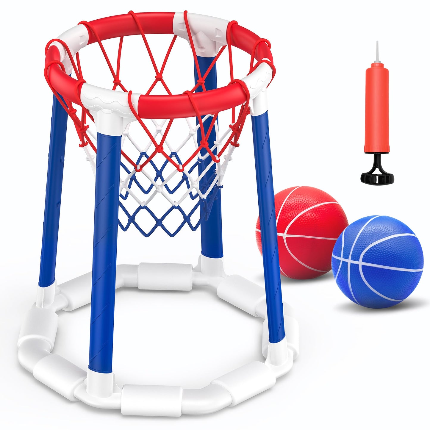 Chmywj Pool Basketball Hoop Pool Games Pool Toys With 2 Basketballs Floating Basketball Hoop For Pool For Kids & Adults Indoor O