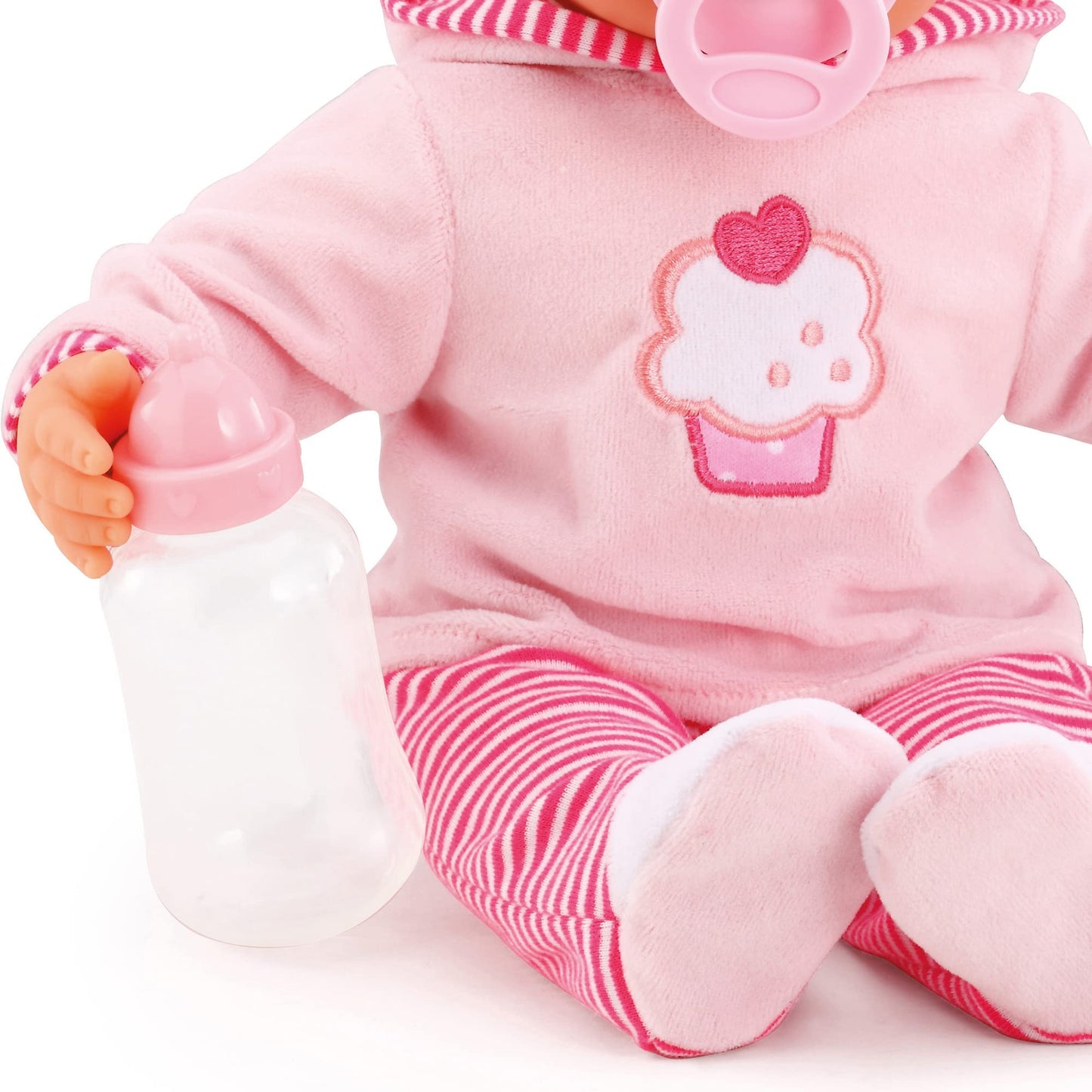 First Words Baby: Pink Cupcake 24 Sounds 15'' Doll - Pacifier & Bottle, Sleeping Eyes, Press Tummy For Sounds, Ages 3+
