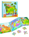 Dinosaur Magnetic Puzzles for Toddlers 3-5, 3 in 1 Travel Puzzles Book Games for Kids Ages 2-4, Travel Games and Toys for 3 4 5