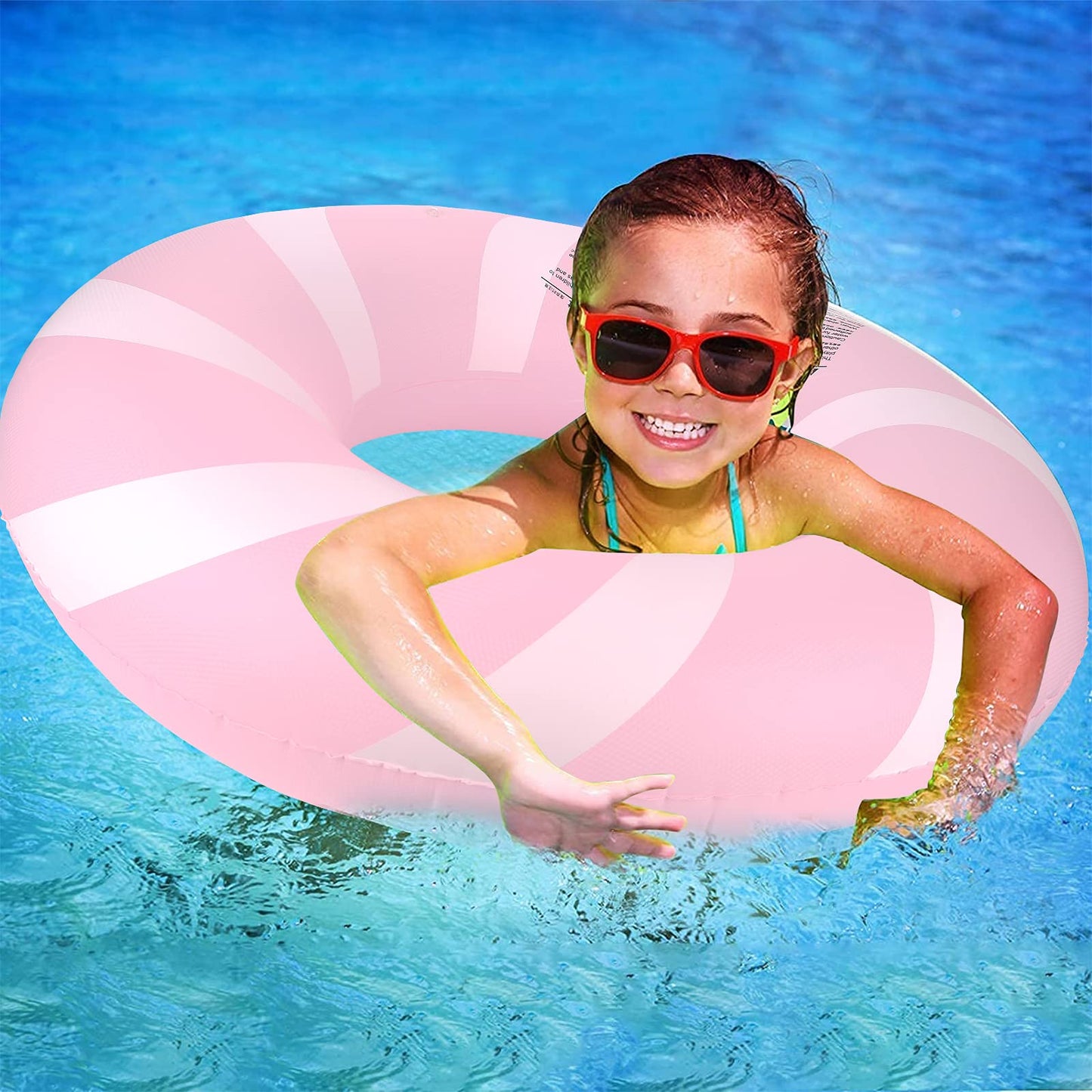 Bestrip Pool Floats Adult Size For Kids Age 8-12 Adults Inflatable Floats Swimming Ring Toys Beach Pool Party Lake Use
