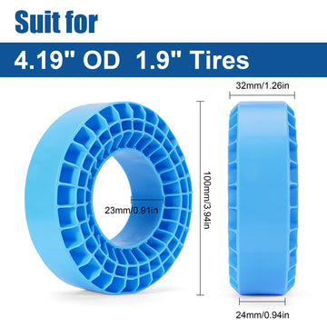INJORA Silicone Rubber Inserts Foam for 106-108mm 1.9'' Tires(Small Blue)