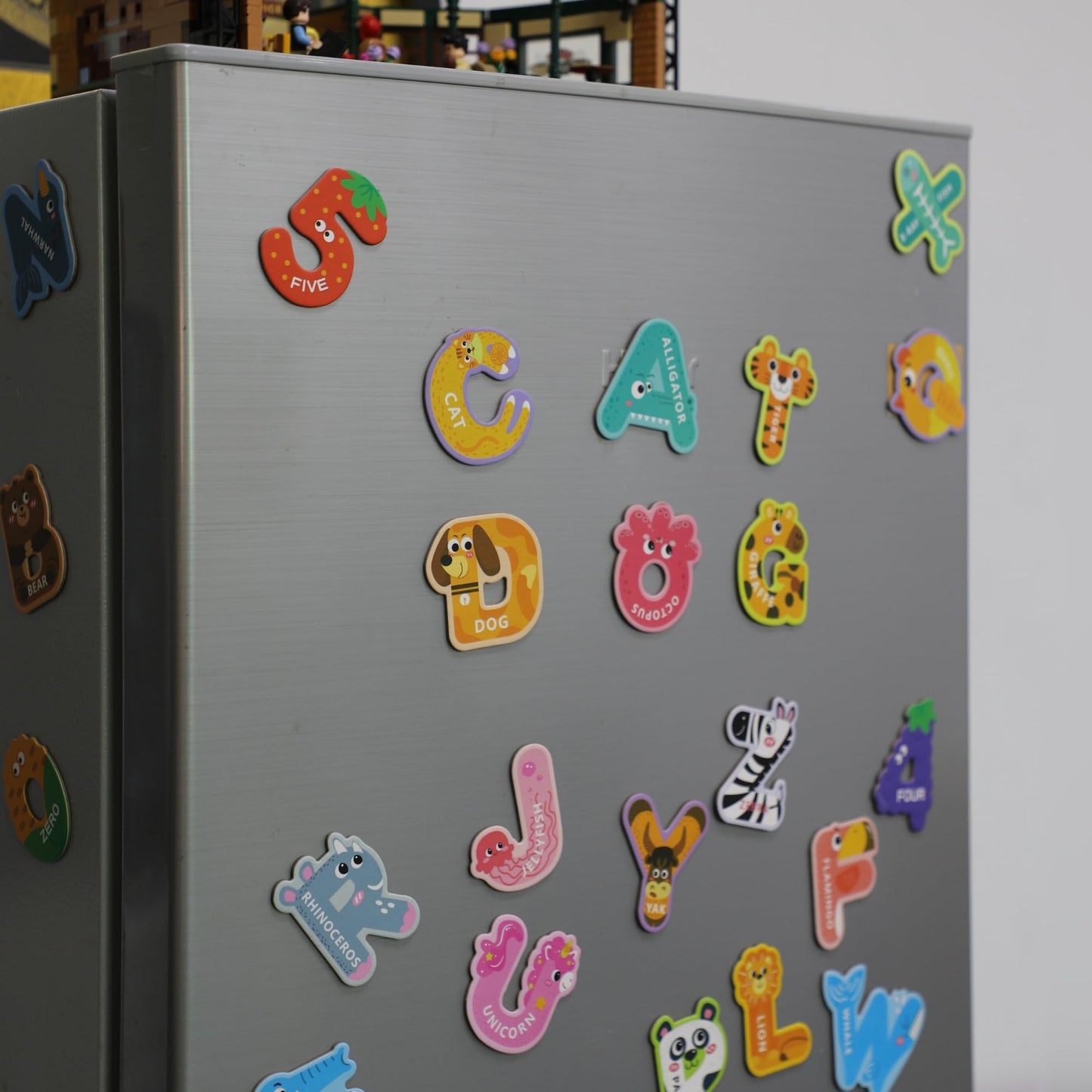 Ehr Magnetic Letters And Numbers,Colorful Abc Animal Alphabet Fridge Magnets,Thick Eva Material, Suitable For Toddlers Aged 3 4